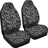Black And Gray Tie Dye Car Seat Covers Front Seat Protectors 154230 - YourCarButBetter