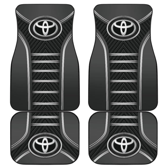 Black And Grey Toyota Amazing Style Car Floor Mats Custom 2 210701 - YourCarButBetter