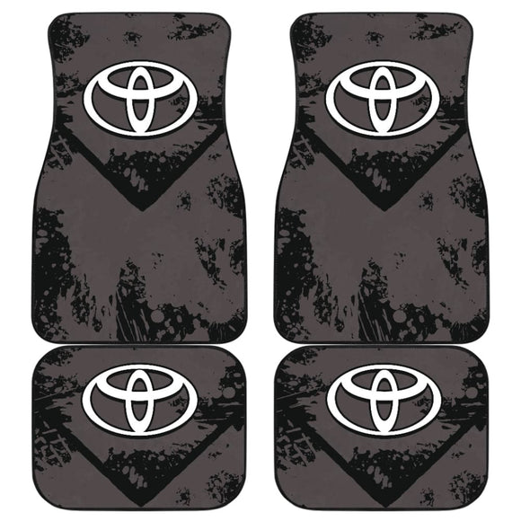 Black And Grey Toyota Amazing Style Car Floor Mats Custom 3 211001 - YourCarButBetter