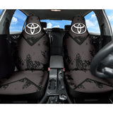 Black And Grey Toyota Amazing Style Car Seat Covers Custom 3 211001 - YourCarButBetter