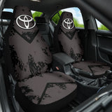 Black And Grey Toyota Amazing Style Car Seat Covers Custom 3 211001 - YourCarButBetter