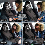 Black And Grey Toyota Amazing Style Car Seat Covers Custom 3 211001 - YourCarButBetter