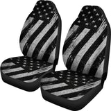 Black And White American Flag Car Seat Covers 103131 - YourCarButBetter