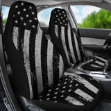 Black And White American Flag Car Seat Covers 103131 - YourCarButBetter