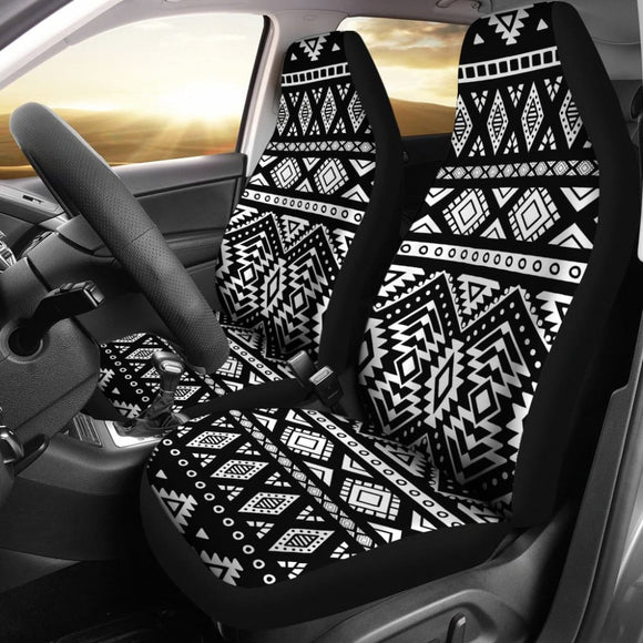 Black And White Aztec Design Car Seat Covers 174510 - YourCarButBetter