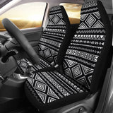 Black And White Car Seat Covers Aztec Design 174510 - YourCarButBetter