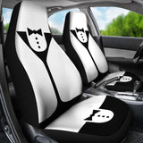 Black And White Cocktail Bartender Car Seat Covers 211601 - YourCarButBetter