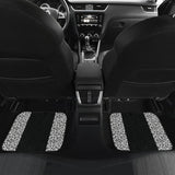 Black And White Leopard Skin Print Car Floor Mats 211504 - YourCarButBetter