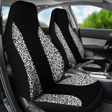 Black And White Leopard Skin Print Car Seat Covers 211504 - YourCarButBetter