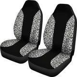 Black And White Leopard Skin Print Car Seat Covers 211504 - YourCarButBetter