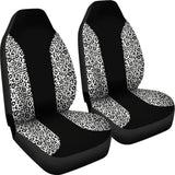 Black And White Leopard Skin Print Car Seat Covers 211504 - YourCarButBetter