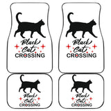 Black Cat Crossing Car Floor Mats 211110 - YourCarButBetter