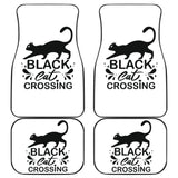 Black Cat Crossing Halloween Gift Car Floor Mats 211110 - YourCarButBetter