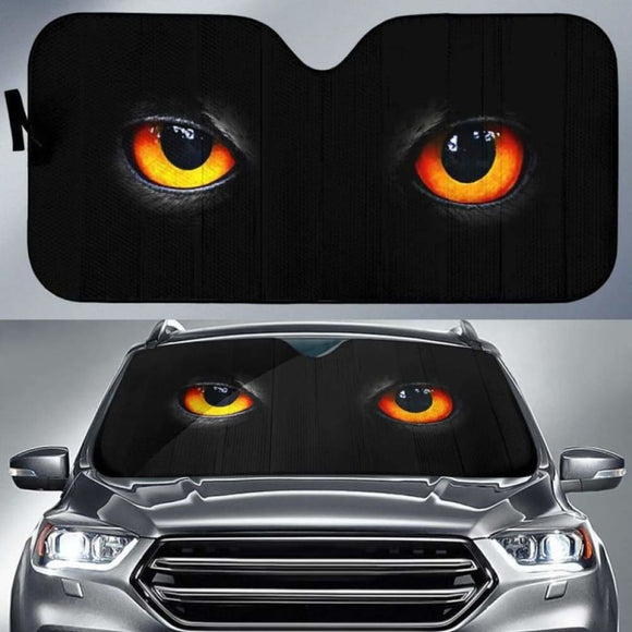 Black Cat Eyes Car Sun Shades 182102 - YourCarButBetter