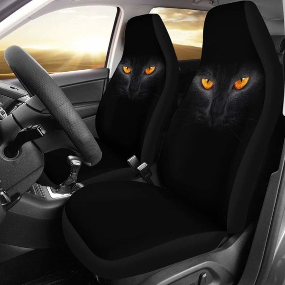 Black Cat Face Car Seat Covers - Amazing Best Gift Ideas 112428 - YourCarButBetter