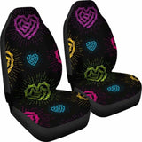 Black Chain Heart Seat Covers 174914 - YourCarButBetter