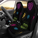 Black Chain Heart Seat Covers 174914 - YourCarButBetter