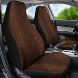 Black Cognac Color Snake Skin Reptile Scales Pattern Car Seat Covers 232125 - YourCarButBetter
