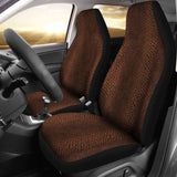 Black Cognac Color Snake Skin Reptile Scales Pattern Car Seat Covers 232125 - YourCarButBetter