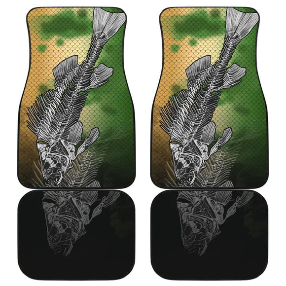 Black Crappie Bones And Skin Pattern Fishing Car Floor Mats 182417 - YourCarButBetter