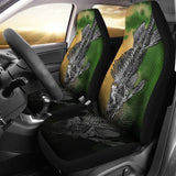 Black Crappie Bones And Skin Pattern Fishing Car Seat Covers 182417 - YourCarButBetter