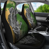 Black Crappie Bones And Skin Pattern Fishing Car Seat Covers 182417 - YourCarButBetter