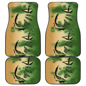 Black Crappie Fish Skin Hooked Fishing Car Floor Mats 182417 - YourCarButBetter