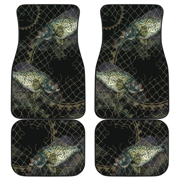 Black Crappie In The Net Fishing Car Floor Mats 182417 - YourCarButBetter