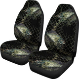 Black Crappie In The Net Fishing Car Seat Covers 182417 - YourCarButBetter