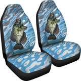 Black Crappie On The Water Fishing Car Seat Covers 182417 - YourCarButBetter