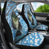 Black Crappie On The Water Fishing Car Seat Covers 182417 - YourCarButBetter