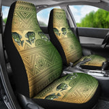 Black Crappie Skin Color Boho Pattern Fishing Car Seat Covers 182417 - YourCarButBetter