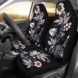 Black Floral Car Seat Covers 153908 - YourCarButBetter