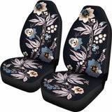 Black Floral Car Seat Covers 153908 - YourCarButBetter