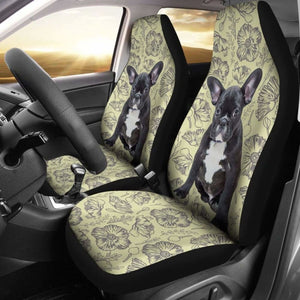 Black French Bulldog Dog Car Seat Covers 194110 - YourCarButBetter