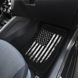 Black Grunge American Flag Patriotic Car Floor Mats 212304 - YourCarButBetter