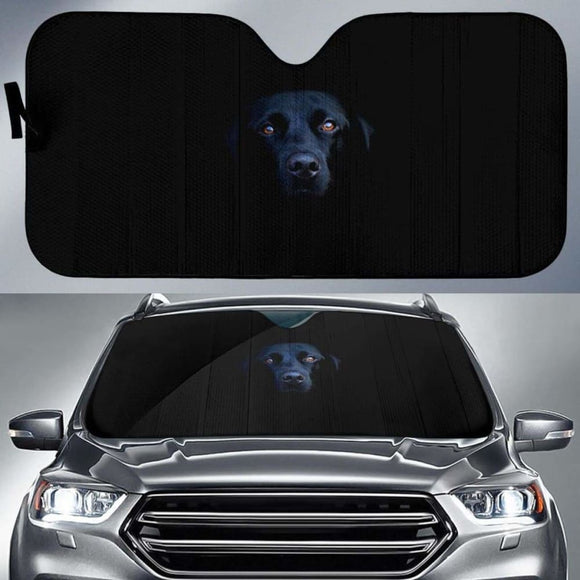 Black Labrador Labrador Retriever Breed Dog Dark Hd Car Sun Shade 172609 - YourCarButBetter