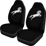 Black Mustang Horse Silhouette Car Seat Covers Custom 1 210701 - YourCarButBetter