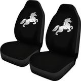 Black Mustang Horse Silhouette Car Seat Covers Custom 2 210701 - YourCarButBetter