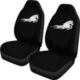 Black Mustang Horse Silhouette Car Seat Covers Custom 3 210701 - YourCarButBetter