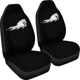 Black Mustang Horse Silhouette Car Seat Covers Custom 3 210701 - YourCarButBetter