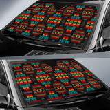 Black Native Tribes Pattern American Car Auto Sun Shades 210201 - YourCarButBetter