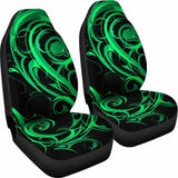 Black & Neon Green Tribal Swirls Car Seat Covers 102802 - YourCarButBetter