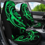 Black & Neon Green Tribal Swirls Car Seat Covers 105905 - YourCarButBetter