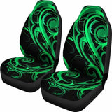 Black & Neon Green Tribal Swirls Car Seat Covers 105905 - YourCarButBetter