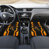 Black Orange Horse Mustang Metallic Style Printed Car Accessories Car Floor Mats 211407 - YourCarButBetter