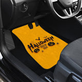 Black Orange Trick or Treat Halloween Car Floor Mats 212203 - YourCarButBetter