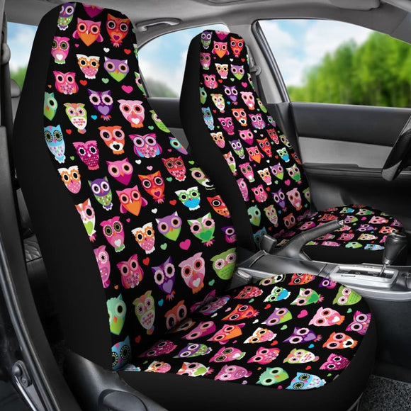 Black Owls Car Seat Cover 094209 - YourCarButBetter