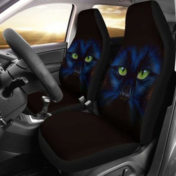 Black Panther Cat Eyes Car Seat Covers 154813 - YourCarButBetter
