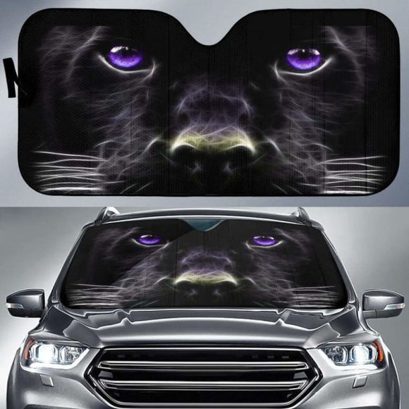 Black Panther Face Car Auto Sun Shades 182102 - YourCarButBetter